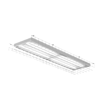 Светильник Econex Office ES 1280х370 42 Prism 4000K CRI90