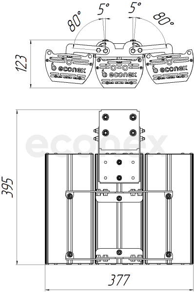 Светильник Econex Spark 60 W3 K30 4000K Alarm 3M AN