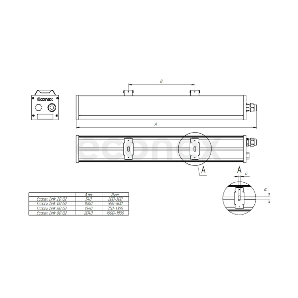 Светильник Econex Link 20 D120 IP20 5000K