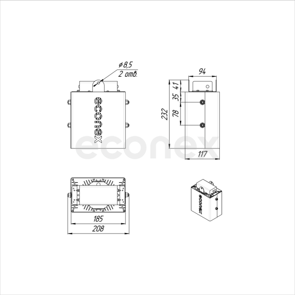 Светильник Econex PowerX 80 D60 5000K G2 AN