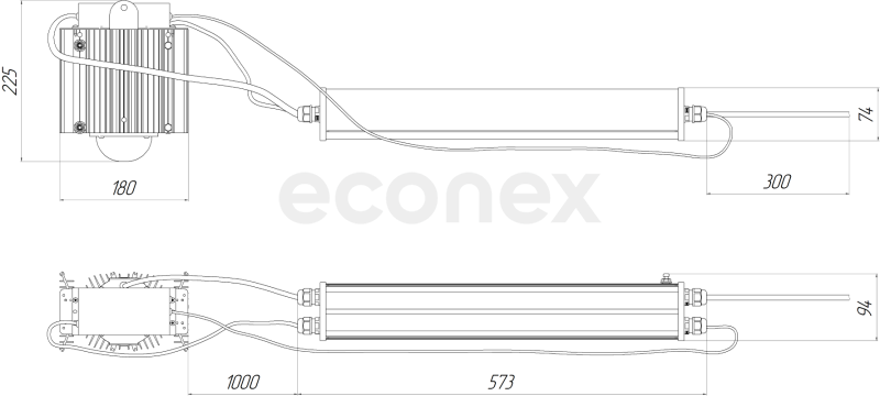 Светильник Econex PowerX 80 D60 5000K G2 EM