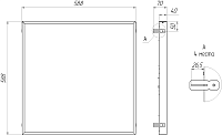 Светильник Econex Office Gr 588x588 40 Prism 4000K G2