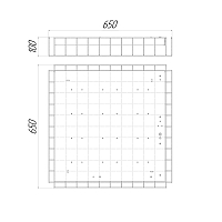 Светильник Econex Office ES 650x650 30 Opal 4000K CRI90 EM