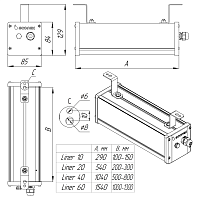 Светильник Econex Liner Glass 60 1500mm D120 5000K IP66