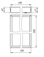 Светильник Econex Office 1195x595 70 Opal 5000K G2