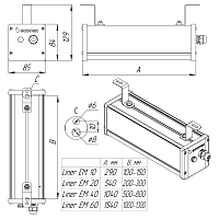 Светильник Econex Liner Glass 60 1500mm D120 4000K IP66 EM