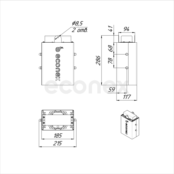 Светильник Econex PowerX 120 D90 5000K G2