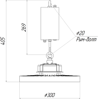 Светильник Econex Ray 140 D60 4000K EM3