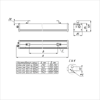 Светильник Econex Liner Glass 20 250mm D120 4000K IP66