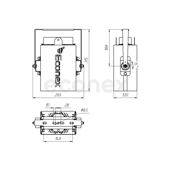 Светильник Econex SkyX 120 D90 5000K G2 AN