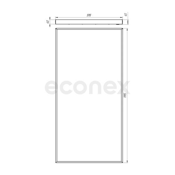 Светильник Econex Office E 1195x595 60 Prism 4000K CRI90