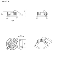 Светильник Econex Downlight 140х64 20 4000K CRI90 IP54/IP20 G2