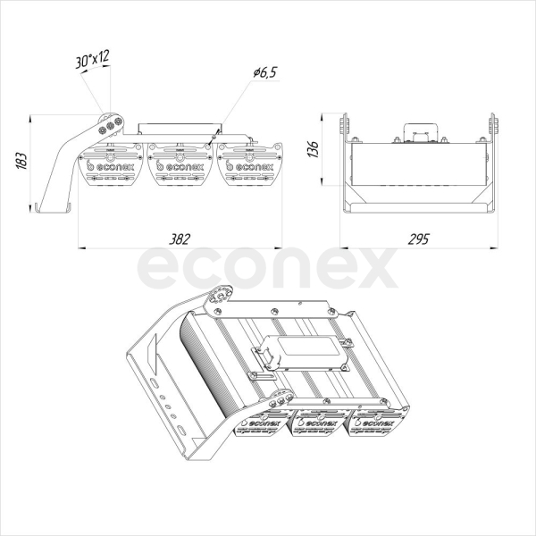 Светильник Econex Kvant 150 D120 5000K G3 Pr