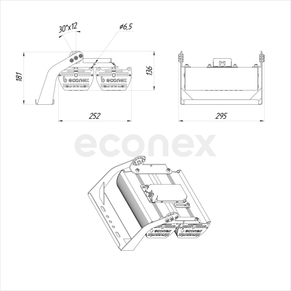 Светильник Econex Kvant 100 D120 5000K G3 Pr