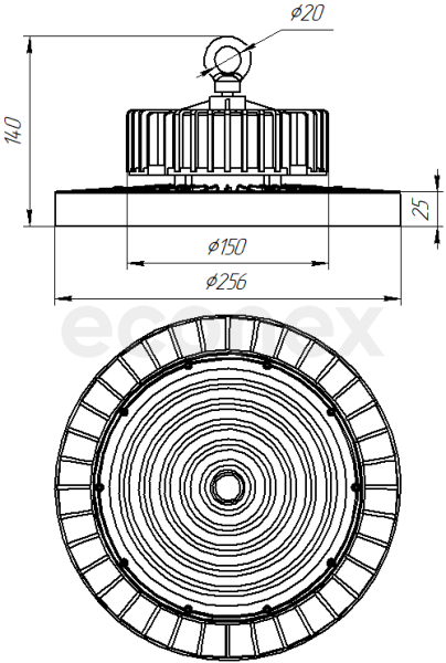 Светильник Econex Ray 60 D90 5000K
