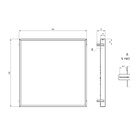 Светильник Econex Office EGr 588x588 30 Prism 4000K CRI90 EM