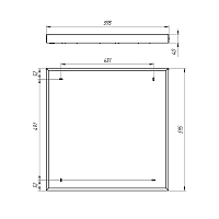 Светильник Econex Office E 595x595 35 Opal 4000K CRI90