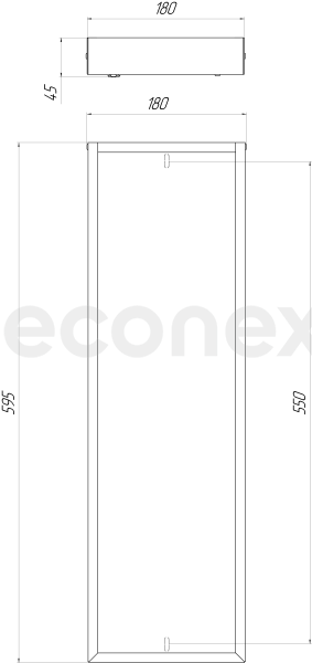 Светильник Econex Office 595x180 15 Opal 4000K G2