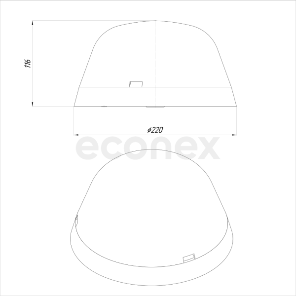Светильник Econex Budget 12 4000K IP65 G3 ST